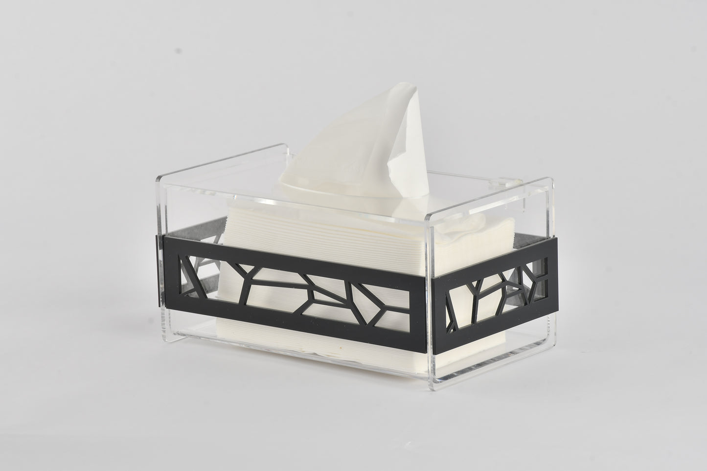 Black tissue box