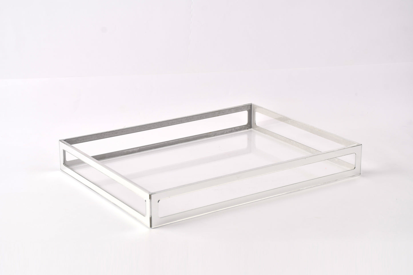 Silver framed serving tray