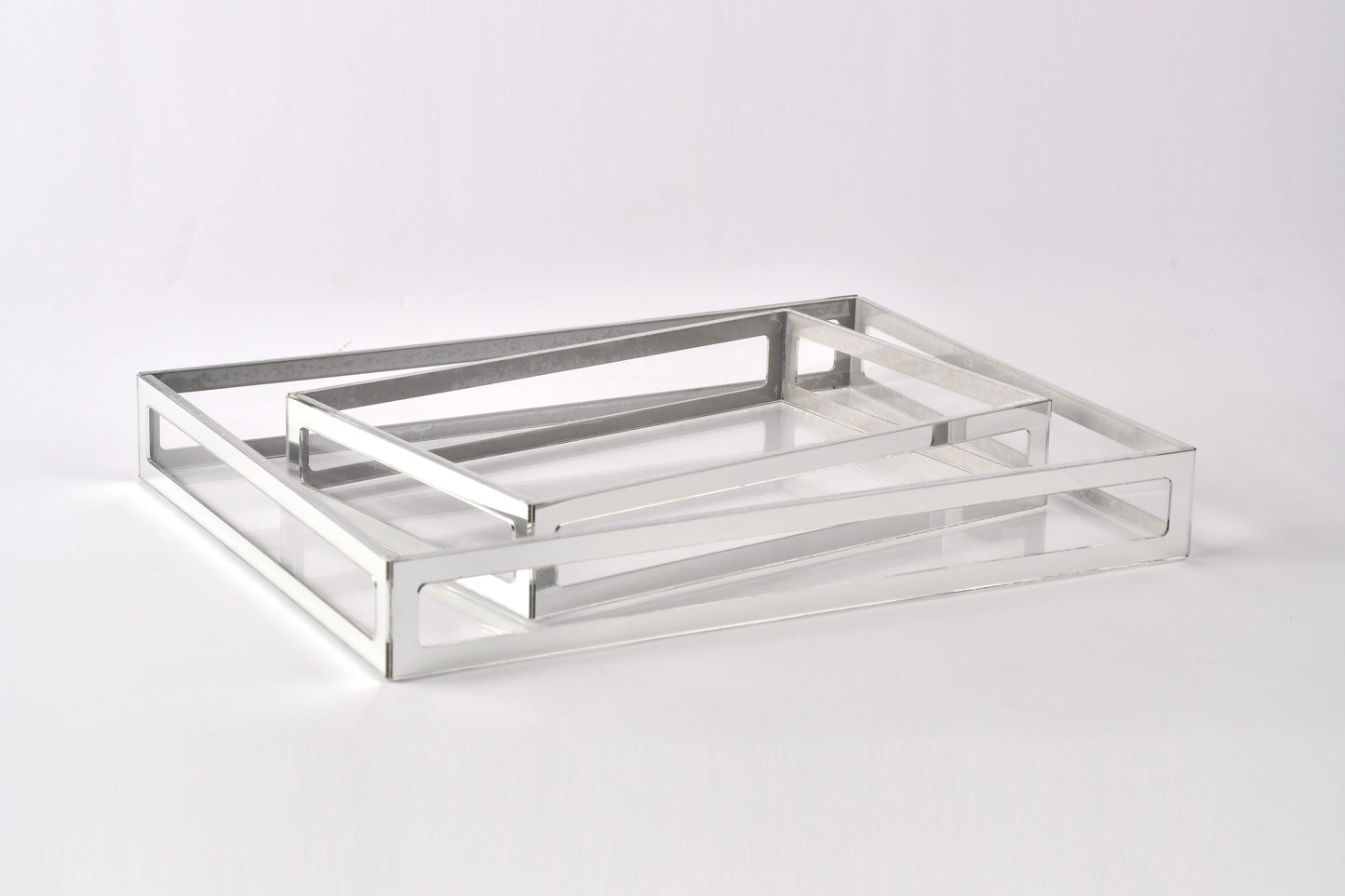 Silver framed serving tray